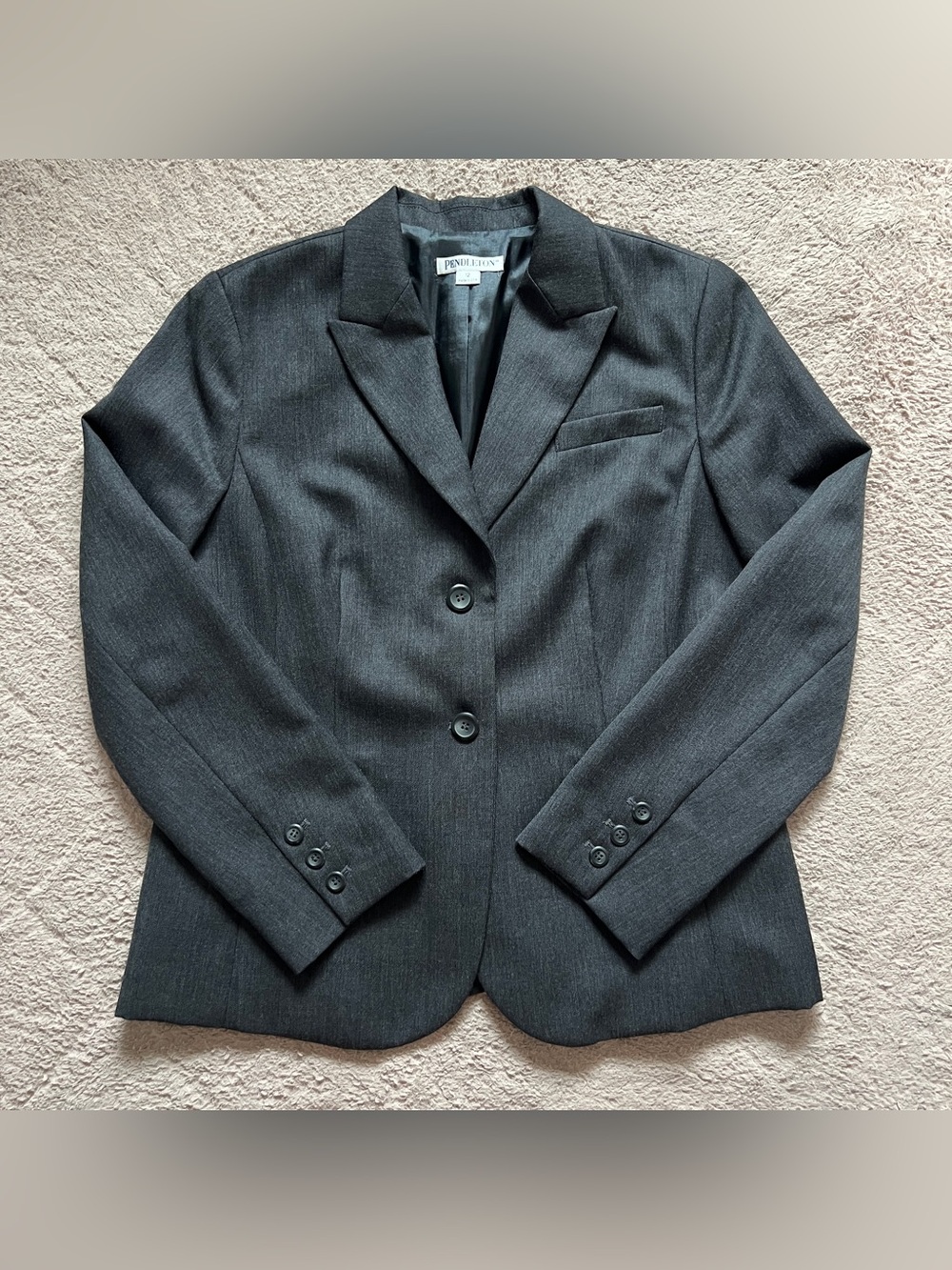 Pendleton Virgin Wool Blazer Preppy Old Money Minimalist Office Business Sz 12
